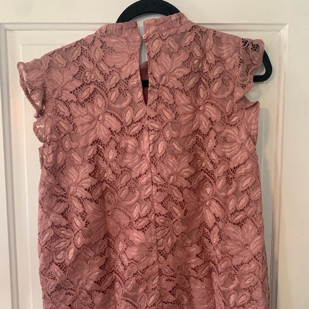 Loft pink lace shirt